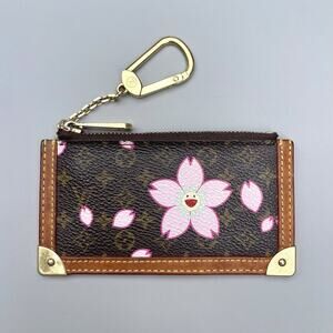 Louis Vuitton Takashi Murakami Cherry Blossom Key Cles Coin Pouch Card Holder
